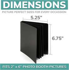 Pbf Photo Booth Album | 2x6 Photo Album W/Picture Sleeves | 2x6 Strips Memory Book | Photo Strip Album | Wedding Photo Album For Photo Booth Pictures | 12 Pages, Holds 48 Photos (Black, 1-Pack) - Màu A - Xem 2