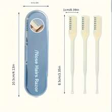 2026 Bestseller 1pcs Gentle And Painless Nose Hair Trimmer Set, Suitable Men And Women - Portable Manual 360 °   Rotating Dual-, Skin-Hair Removal With Precise Trimming Function, New Spring And Summer - 白色 - 查看 5