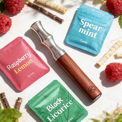 VTSAE Inhalador y difusor de aromaterapia - Apoyo de hábitos naturales, alivio del estrés y herramienta de relajación, regalo para seres queridos (Menta, Vainilla Naranja Dulce, Frambuesa Limón - Paquete de 3)