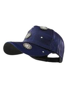 1顶女士可调节水钻棒球帽，时尚百搭尖顶帽，情侣款 - 棒球帽 - 查看 16