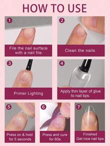 [Bestseller]120/240Pcs Short Almond Nail Tips Soft Gel Gelly Nail Tips Half Matte Full Cover Nail Tips Acrylic Pre-Filed Press On Nail Tips Nail Extension Home Manicure Press On Nails Nail Supplies - 無色 - 查看 4