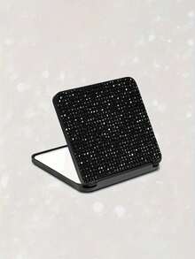Luxury Sparkling Diamond Portable Double-Sided Folding Lipstick Mirror - The Perfect Choice To Repair Makeup Anytime, Anywhere, Sparkling Diamond Portable Folding Makeup Mirror - Double-Sided Square Design, Suitable For Handbag, Portable Folding Mirror Inlaid With Sparkling Diamonds, High-Definition Double-Sided Pocket Mirror, Available In Various Diamond Color Styles, Affordable, Cosmetics, Makeup Tools, Affordable Products, Gifts, Women's Gifts, Birthday Gifts - Multicolor - View 14