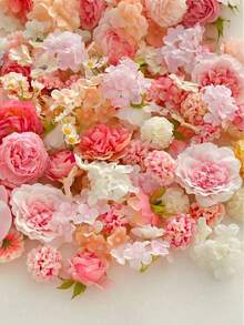 40/10/1pc Artificial Silk Flower Heads, Multiple Styles Pink Faux Roses, Daisies, Sunflowers, Orchids, Hydrangeas For Wedding Party Table Decor, DIY Handmade Hairbands, Hair Clips, Hat Decoration, Dress Decoration, Scrapbooking, Wreath Making, Home Decor, Photography Props, Gift Box Filler, Bulk Artificial Flowers - Multicolor - View 6