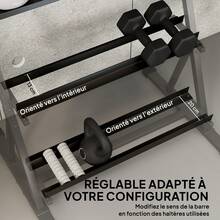 Sportnow Strength Training Dumbbell Rack - Black - View 8