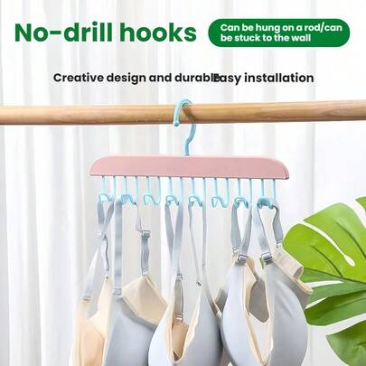 1/2/3 piezas Percha de ropa multifuncional ahorradora de espacio, estante de almacenamiento de armario de plástico, percha de ropa plegable portátil, adecuada para almacenamiento de armario, uso doméstico, esencial de viaje