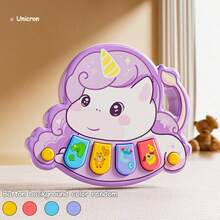 Cute Animal Shaped Baby Piano Toy, Colorful Keys And Animal Patterns - Interactive Music Learning Toy For 1-5 Years Old Toddlers, Promotes Motor Skills And Cognitive Development Sensory Toy, Fun Design, Reliable Quality. Does Not Include AAA Batteries - Multicolor - View 2