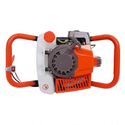 Hattdcfay 71cc Petrol Earth Drill Set Post Digger Earth Auger Hole Digger Hole Digger Machine(Not Included Auger)