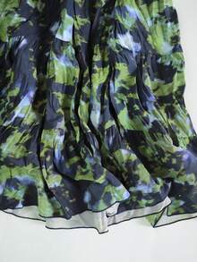 EARO Women's Long Multi-Layer Tie-Dye Print Skirt, Elastic Waist, Fashion Elegant Slimming Vacation - Navy Blue - View 6