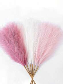 1/10pcs Artificial Pampas Grass, Valentine's Day Decor, 55cm/21.65in Pink, White, Beige Artificial Pampas Grass, Fluffy Artificial Boho Decor, Suitable For Halloween, Christmas, Pink Artificial Pampas Grass Stems Can Be Used For Vase Filler, Farmhouse, Home, Wedding Decor (Pink, White, Beige), Room Decor, Fall Decor, Home Decor, Halloween Decor, Teacher Gift, College Dorm Supplies, Dorm Decor - Multicolor - View 8