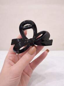 4pcs/Set 3.15" Bow Claw Clips, Simple & Versatile Fashion Hair Claw Hair Accessories, Suitable For Daily, Casual, Party, Beach, Vacation, Hairstyling, Washing, Makeup, Outfit Decoration, Spring, Summer, Autumn, Winter Summer Beach Hair Clips,Travel,Birthday - Multicolor - View 12