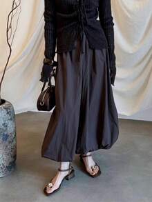 女款法式復古金屬腳趾環涼鞋，百搭極簡休閒粗帶組合粗跟涼鞋，適合夏季，夾腳拖鞋 - 棕色 - 查看 7