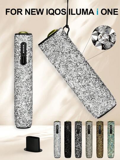BLBLBL 一套多色全钻保护套，带挂孔，便携防震软壳，专为新款 IQOS ILUMA I ONE 设计。国际设计师 Jack Pang 运用约 8000 颗钻石打造奢华的兰伯特反射效果，引领时尚潮流，成为众人瞩目的焦点。考虑到您精心修饰的双手可能难以更换保护壳，我们还提供了一个更换保护壳的工具，避免损伤您的指甲。适合作为礼物送给母亲、女友、男友、爱人或作为节日礼物。