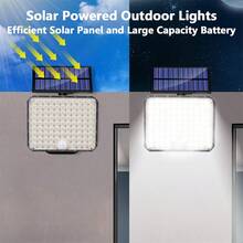 1pc 95/226/232 LED Solar Wall Lamp High Lumen Remote Control Outdoor Light - Multicolor - View 8