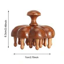 1把木质按摩梳，带指环的头皮按摩刷，檀香木5齿发梳，父亲节和母亲节最佳礼物 - 查看 13