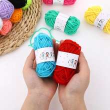 24pcs Polyester Yarn Set With Crochet Hook And Storage Bag - Random Assorted Colors For Knitting, Crochet And DIY Crafts - High Quality Durable Twill Fabric - Ideal Choice For Handmade Enthusiasts, Random Packaging - Multicolor - View 3