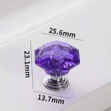 5个塑料拉手，抽屉拉手，橱柜门拉手，灯笼式亚克力小拉手 - 多色 - 查看 8