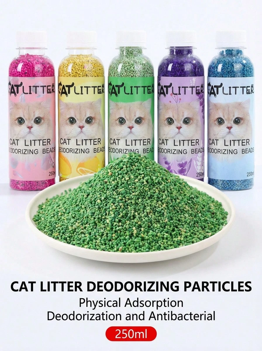 PETSIN 一瓶250毫升猫砂除臭剂,立即消除异味和尿味,99.9%除臭,宠物除臭剂,适用于猫。,宠物空气清新剂,也适用于其他小动物 - 彩色 - 查看 1