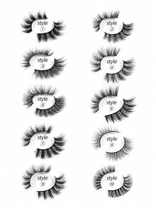 MAANGE 50/2 Pairs High Quality Faux Mink Eyelashes, Individually Packaged, Mixed Styles, Boxed, Natural Criss-Cross Thick Lashes, Cat Eye Lashes, Faux Mink Lashes, Criss-Cross Long Lashes, Thick Curly Lashes, Suitable For Parties, Cartoon Style Lashes, Natural Thin Curly Lashes, Enlarging Eyes, Travel Essential. Wedding, Party, Women's Gift, Date Gift (For Female), Girlfriend, Wife, Mother, Birthday Gift, Party Gift - Black - View 9