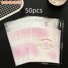 50个装自粘礼品袋，礼品包装用品，带自粘功能的礼品包装袋，小型卡纸OPP包装袋，简约透明自封包装袋，适用于礼品、珠宝包装、婚礼、派对、旅行、毕业典礼、生日、周年纪念、烘焙食品、圣诞节等场合。 - 多款 - 查看 13