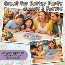 Marspark Easter Games Carnival Games 10.6'' Lucky Egg Spinner Candy Challenge Easter Party Favors For School Classroom Family Spring Festival Birthday Party Egg Hunt Activities - Trứng - Xem 6