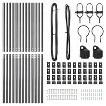 Wall Shelf Zaunpfosten 13 Pcs Grau Stahl For Living Room Bedroom Office Bathroom Modern Wall Decor - A - View 5