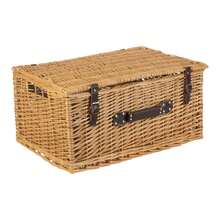 Red Hamper 62cm Buff Finish Wicker Picnic Basket - Brown - View 4