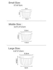 50 Uds. Taza para hornear con revestimiento para magdalenas estilo periódico de tamaño medio para de boda, papel para magdalenas y muffins de tulipán, envoltorio para pasteles a prueba de aceite QJRV - Plata media - Ver 11