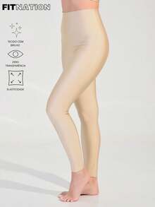 Women Sports Leggings - 米色 - 查看 2