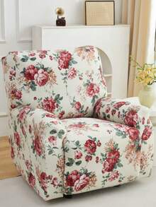 Vỏ bọc ghế bập bênh/sofa bằng lụa sữa co giãn, in họa tiết cây cỏ và hoa lá, thích hợp cho phòng khách và phòng học, sử dụng được quanh năm. - Nhiều màu - Xem 5