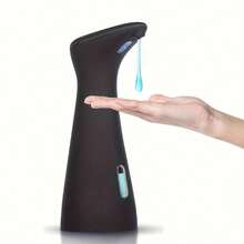 1个自动皂液器，免接触式洗手液皂液器，防水防触，时尚台面按压式设计，适用于厨房和浴室，容量200毫升 - 查看 8