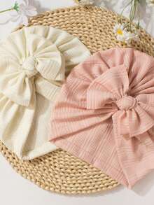 1 pieza Sombrero de niña pequeña, Sombrero con lazo, Vestido de primavera para niña pequeña, Sombrero delgado, Sombrero suave, decoración para celebración de aniversario y días festivos, Conjunto de primavera para niña pequeña, Sombrero con lazo, disponible en múltiples colores, adecuado tanto para el hogar como para salir - Multicolor - Ver 8