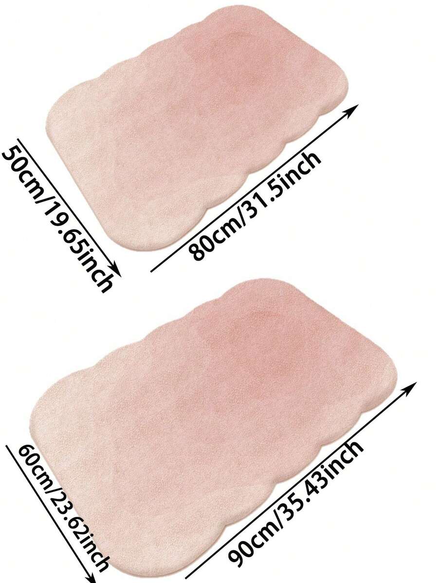 1 Tấm lót kiểu kem, tấm lót lông màu hồng nhạt nữ tính, thảm giả cashmere dày dặn, tấm lót chân mềm mại thân thiện với da, chăn đầu giường phòng ngủ và ký túc xá, tấm lót chống bám bẩn và chống trầy xước, thích hợp sử dụng trong phòng ngủ, đầu giường và phòng khách. - Hoa mờ - Xem 1