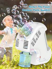 Portable Automatic Bubble Launcher | Suitable For Children's Birthday Parties And Summer Outdoor Activities (No Batteries, No Bubble Liquid) - Multicolor - View 5
