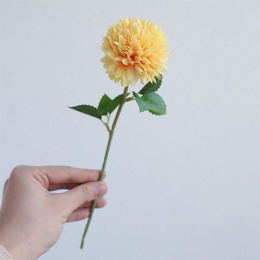 Artificial Chrysanthemum Festive Faux Flower Decoration For Home Holiday Decor - 黃色 - 查看 1