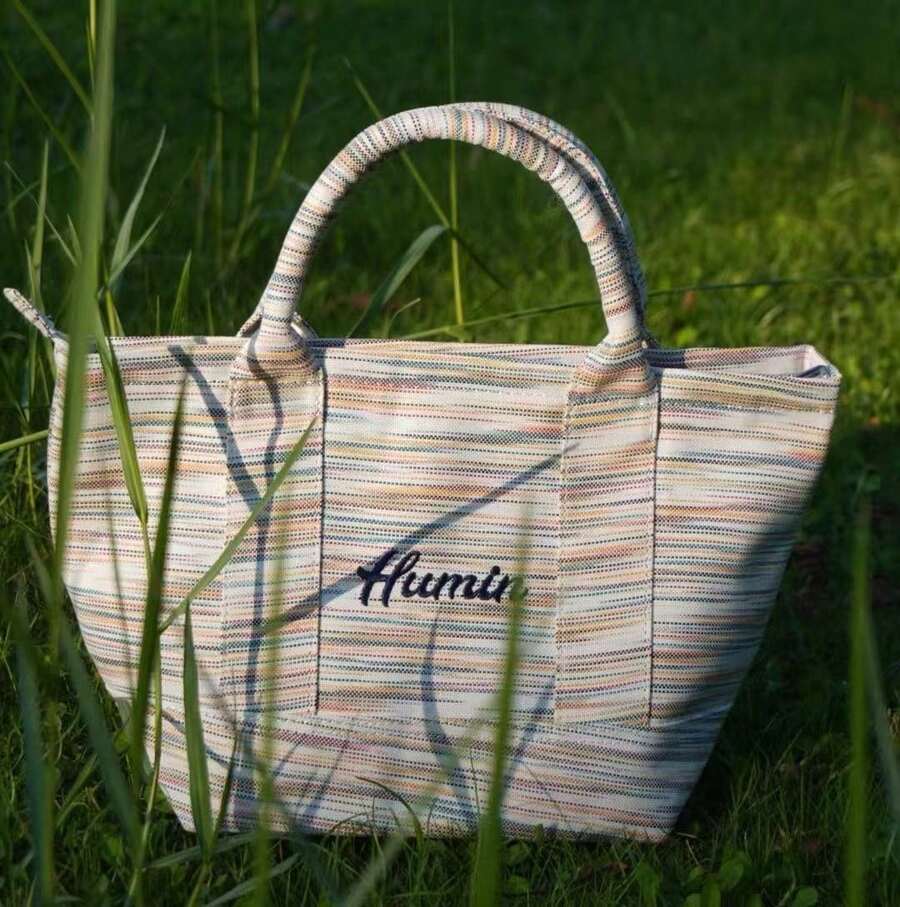Women Top Handle Bags - Multicolored Stripes - View 1