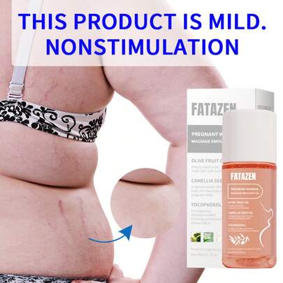  FATAZEN 80毫升身体护理油，滋养手臂、腹部、腰部和大腿干燥肌肤，焕活肌肤，按摩护理，是送给朋友的绝佳生日礼物