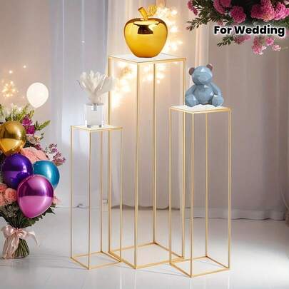 1/2/3 Pcs Acrylic Panel, Iron Floor Plant Stand, Indoor Potted Plant Rack, Modern Minimalist Flower Pot Holder, Balcony Plant Shelf (Plants Not Included)