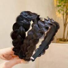 Handmade Braided Wig Headband, Fishbone Braid Wig Hair Hoop, Comb Hairband Hair Accessories HA2800 - Multicolor - View 6