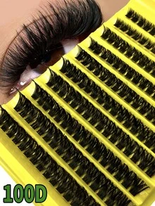 160pcs D-Curl Fluffy Natural Eyelashes, 8-16mm Length, 0.07mm Thickness, D-Curl Lightweight Packaging, 10 Rows Waterproof Faux Mink 3D Fit Eye Shape, Durable For DIY Handmade, Suitable For Light & Heavy Makeup, Portable For Daily Use Or Outdoor - D - View 1
