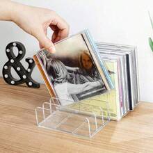 Clear Acrylic CD Storage Rack, CD Display Stand Holds Up To 14 Standard CD Cases, For Media Rack Storage And Organization - Clear - View 2