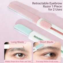 Retractable Portable Eyebrow Trimmer, Precision Sharp Grooming Tool - Multicolor - View 7