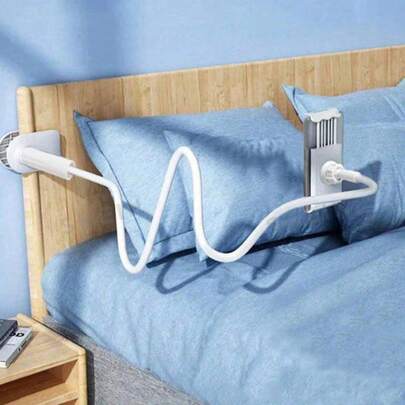 可调节鹅颈支架，可倾斜放置，1个升级版70厘米360度旋转平板电脑手机支架，螺旋底座，可倾斜放置，适用于床头板、手机、平板电脑，适合床上、邮轮上、轮椅上使用，可放置手机、Kindle等，春季礼物