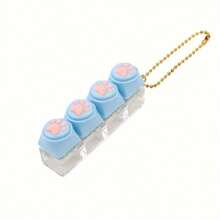 1pc/Cute Cat Paw Keychain Pendant With Button Combination, Suitable For Placing On Desks, Keychains, Headphone Clips, Phone Hooks, And Other Exquisite Small Gifts - Multicolor - View 9