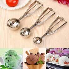 1 pieza Cuchara para helado de acero inoxidable premium - Perfecta para servir y repartir helado, utensilio de cocina - Plateado - Ver 6