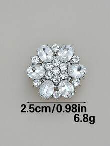 1/2/4pcs 19/25mm Rhinestone Button Covers For Women, Crystal Button Covers, Detachable Clip On Button Covers, Crystal Fancy Buttons For Clothing, Button Snaps With Pliers Press For Dress Suit Tux Shirt Accessories, Lead Color - Multicolor - View 9
