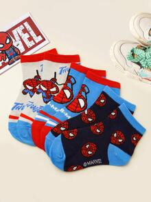 Marvel 1/5/10 Pairs Kids Superhero Socks, Boys Mid-Calf Socks, Korean Cartoon Autumn/Winter Girls Socks, Children & Superhero Character Socks - Multicolor - View 3