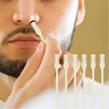 2Pcs Manual Nose Hair Trimmer, 360° Rotating Double-Sided Blade Nostril Hair Remover, Portable Travel Home Daily Use Essentials With Ear Pick For Men & Women - Apricot - View 8