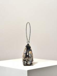 （随机图案）迷你钱包、亮片包、印花包、刺绣包、新奇包、晚宴包、派对服装、舞会包、舞会配饰、婚礼用品、优雅女士钱包、女士礼物 - 彩色 - 查看 5