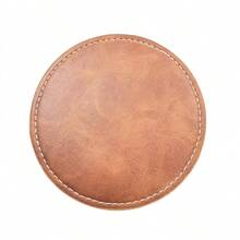 Posavasos de cuero de unicolor redondos, resistentes al calor, impermeables y antideslizantes para tazas de café - Multicolor - Ver 6