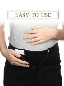 1pc Elastic Waistband Extender, Adjustable Belt Extender, Machine Washable Elastic Material, Pants Adjuster, Suitable For Jeans, Women's Fashion Accessory, Fit For Casual, Commute And Evening Wear, Used For Pregnancy Weight Gain - / - View 10